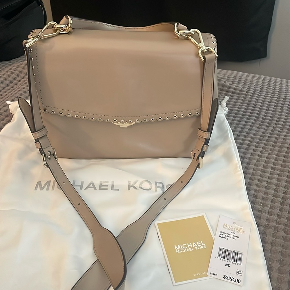 Michael Kors Ava Satchel in Truffle. Brand new. Never used.